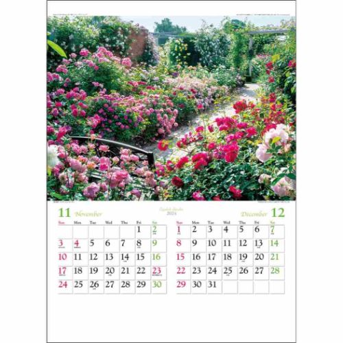 壁掛けカレンダー2024年 イングリッシュ ガーデン 2024 Calendar トーダン フォト｜cinemacollection｜06