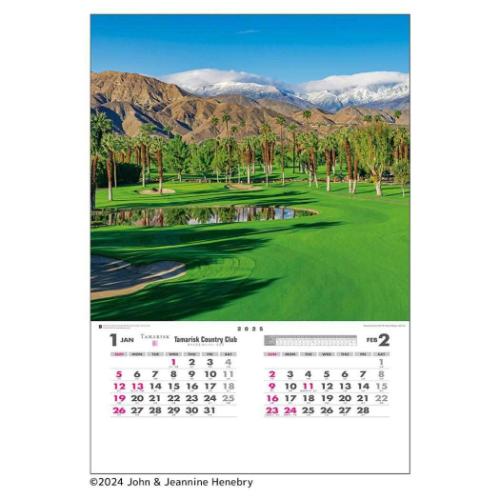 ファッション特集 2025 Calendar 壁掛けカレンダー2025年 フィルム 世界のゴルフ場 手帳・カレンダー