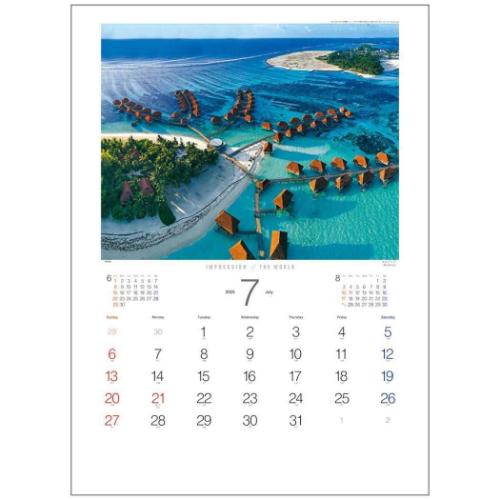 2025 Calendar インプレッション オブ ザ ワールド 壁掛け