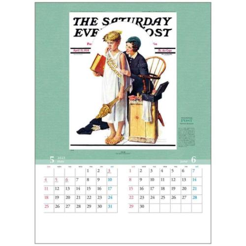 2025 Calendar 壁掛けカレンダー2025年 サタデー イブニング ポスト ノーマン ロックウェル トーダン 海外作家 アート インテリア
