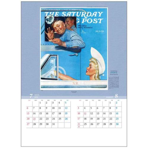 2025 Calendar 壁掛けカレンダー2025年 サタデー イブニング ポスト ノーマン ロックウェル トーダン 海外作家 アート インテリア