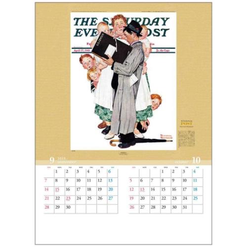 2025 Calendar 壁掛けカレンダー2025年 サタデー イブニング ポスト ノーマン ロックウェル トーダン 海外作家 アート インテリア