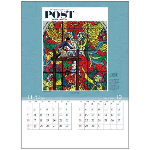 2025 Calendar 壁掛けカレンダー2025年 サタデー イブニング ポスト ノーマン ロックウェル トーダン 海外作家 アート インテリア