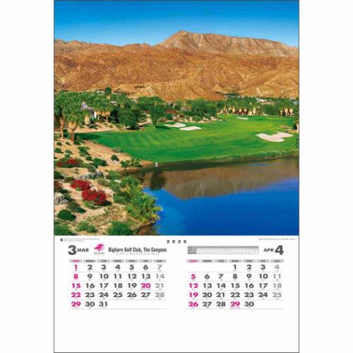 2026 Calendar 壁掛けカレンダー2026年 フイルム 世界のゴルフ場
