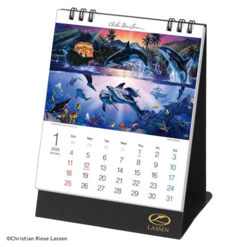 2026 Calendar 卓上T クリスチャン リース ラッセン カレンダー