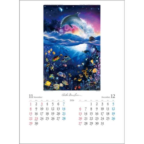 壁掛けカレンダー2026年 クリスチャン リース ラッセン 2026 Calendar