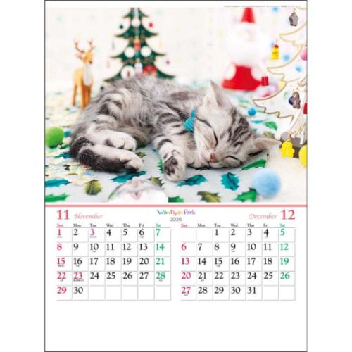 壁掛けカレンダー2026年 ワンニャン パーク 2026 Calendar トーダン フォト