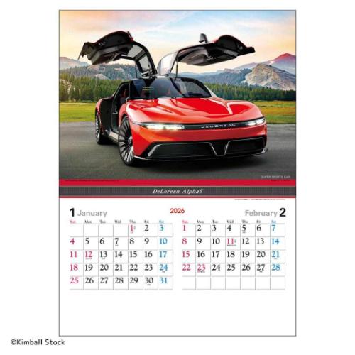 2026 Calendar スーパー スポーツカー 壁掛けカレンダー2026年 フォト