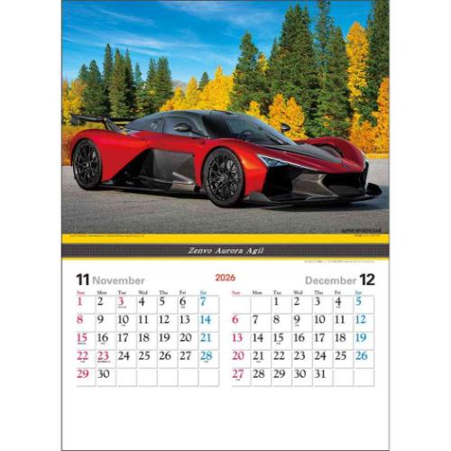 2026 Calendar スーパー スポーツカー 壁掛けカレンダー2026年 フォト
