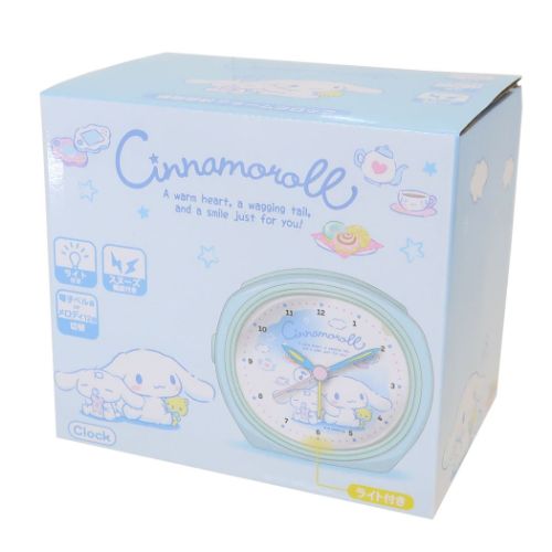 シナモロール 目覚まし時計 連続秒針ベルアラームクロック サンリオ