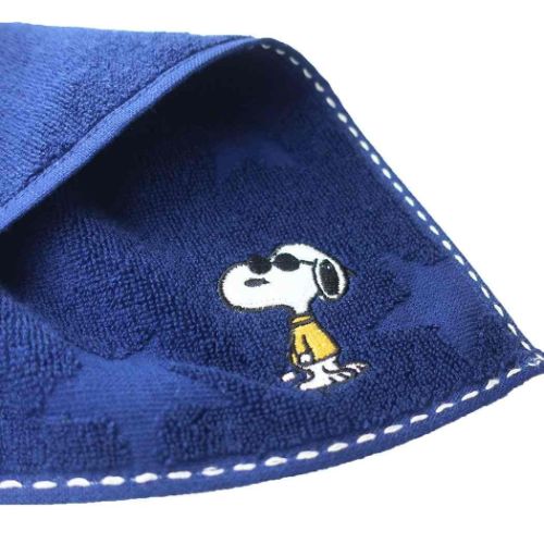 SNOOPY ミニタオル エンボスハンカチタオル スヌーピー ディープ