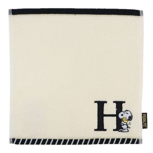 川辺 西川❤スヌーピー peanuts❤タオルハンカチセット SNOOPY（スヌーピー） ミニタオル ふわふわイニシャルハンカチタオル H