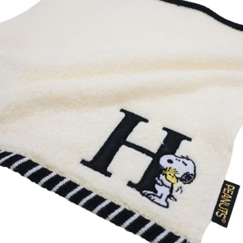SNOOPY（スヌーピー） ミニタオル ふわふわイニシャルハンカチタオル H