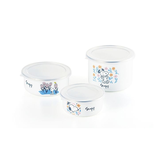 Yahoo! Yahoo!ショッピング(ヤフー ショッピング)スヌーピー グッズ 保存容器 ピーナッツ キャラクター ホーロー保存容器3個セット プレゼント 男の子 女の子 ギフト バレンタイン