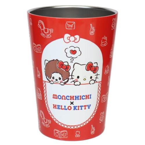 ハローキティ モンチッチxハローキティ キャラクター 保温保冷コップ