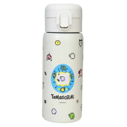 保温保冷水筒 ステンレスワンプッシュボトル350ml ドット たまごっち 東亜金属