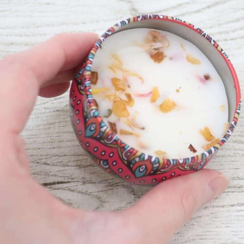 キャンドル フレグランスキャンドル 缶入り レモン トモコーポレーション ギフト プレゼント