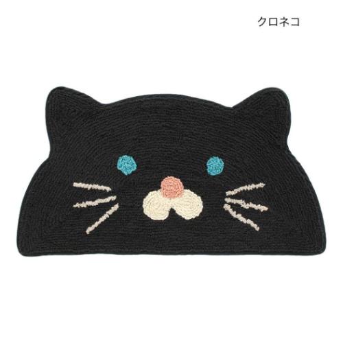 マット セミサークル フロアマット ねこ アニマルグッズ アニマル クロネコ トモコーポレーション フリーマット インテリア雑貨