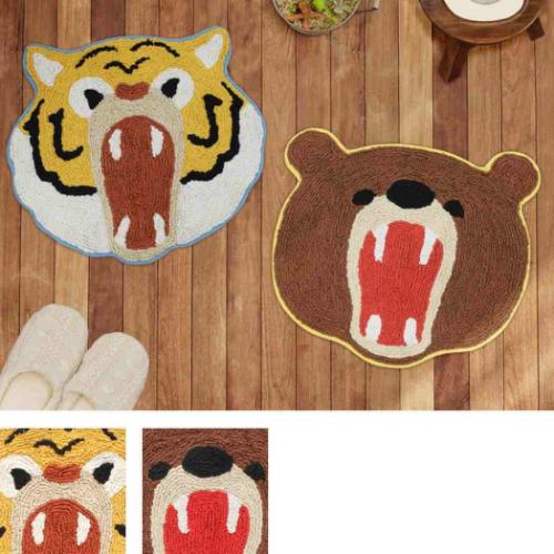 フロアマット マット アニマルグッズ アニマル がおー クマ トモコーポレーション フリーマット