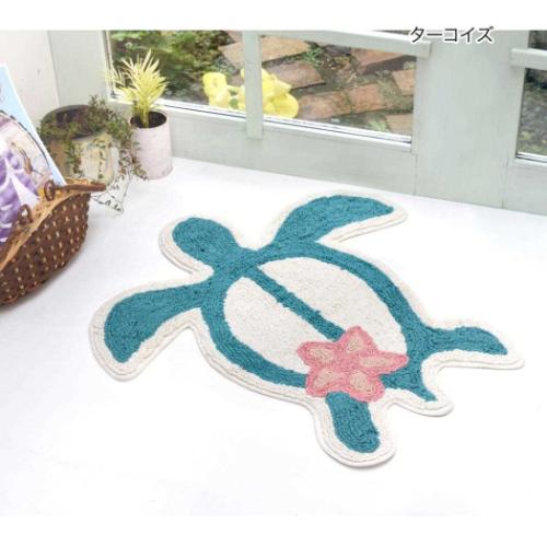 マット フロアマット アニマル プルメリアホヌ トモコーポレーション フリーマット