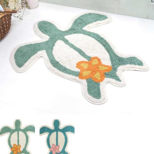 マット フロアマット アニマル プルメリアホヌ トモコーポレーション フリーマット