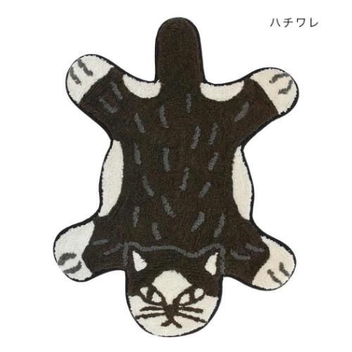 フロアマット アニマルグッズ マット リラックＺＯＯ ねこ ハチワレ フリーマット 爆買