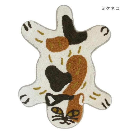 フロアマット アニマルグッズ マット リラックＺＯＯ ねこ ミケネコ フリーマット 爆買