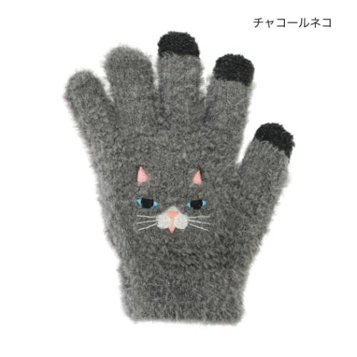 Yahoo! Yahoo!ショッピング(ヤフー ショッピング)手袋 アニマルグッズ スマホ手袋 キッズ チャコールネコ ねこ トモコーポレーション