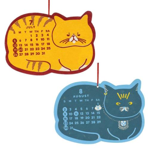 壁掛けカレンダー2026年 シェイプカレンダー にゃんこ 2026Calendar