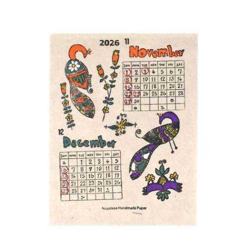 2026Calendar 壁掛けカレンダー2026年 カレンダー S バード トモコーポレーション アート