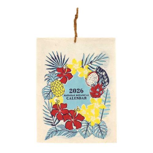 壁掛けカレンダー2026年 2026Calendar カレンダー S ハワイアンボタニカル トモコーポレーション