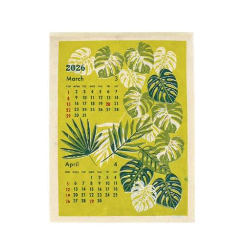 壁掛けカレンダー2026年 2026Calendar カレンダー S ハワイアンボタニカル トモコーポレーション
