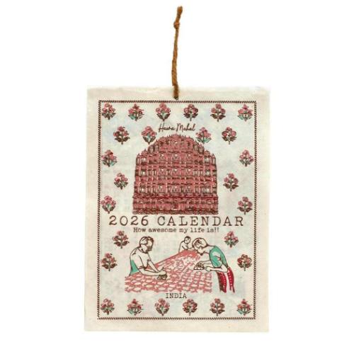 壁掛けカレンダー2026年 2026Calendar カレンダー S エスニックライフ トモコーポレーション アート インテリア