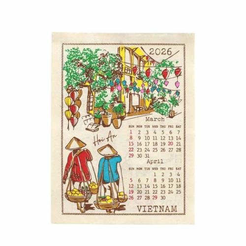 壁掛けカレンダー2026年 2026Calendar カレンダー S エスニックライフ トモコーポレーション アート インテリア