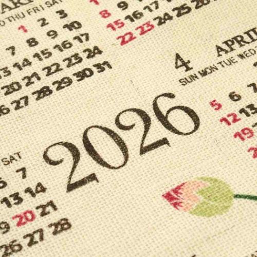 2026Calendar 壁掛けカレンダー2026年 ジュートカレンダー ガーデンロータス BLEACH トモコーポレーション アート