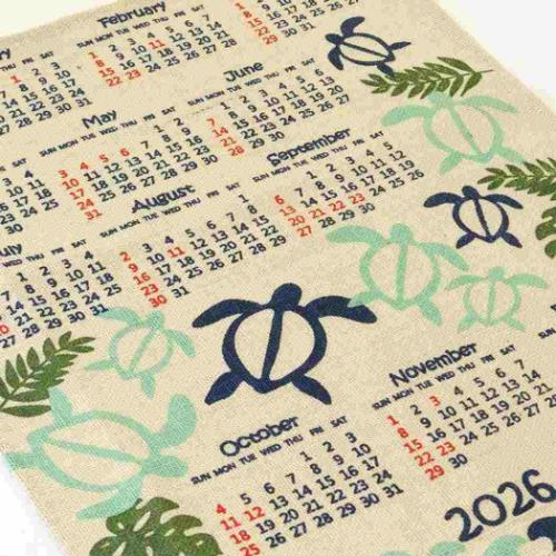 2026Calendar ジュートカレンダー ホヌウェーブ 壁掛けカレンダー2026年 BLEACH アート