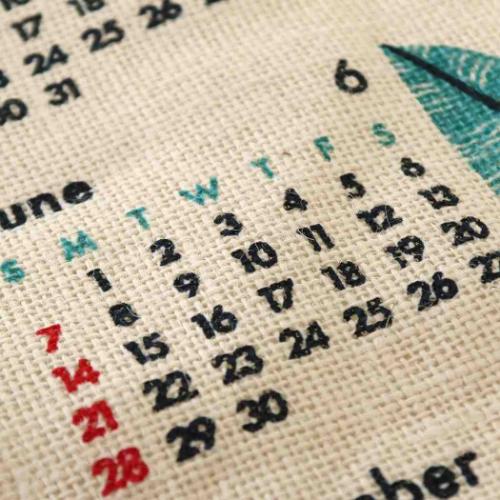 2026Calendar 壁掛けカレンダー2026年 ジュートカレンダー ハワイアンボタニカル BLEACH トモコーポレーション アート インテリア