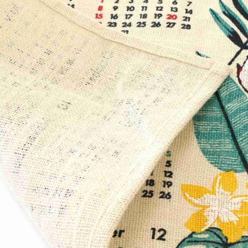 2026Calendar 壁掛けカレンダー2026年 ジュートカレンダー ハワイアンボタニカル BLEACH トモコーポレーション アート インテリア