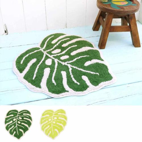 マット フロアマット モンステラリーフ ライトグリーン トモコーポレーション