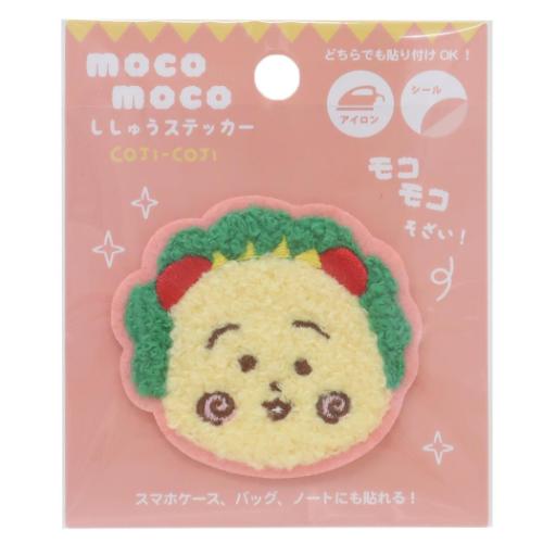 ワッペン コジコジ モコモコ刺繍ステッカー にこにこ さくらももこ