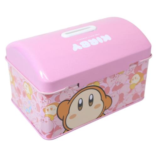 星のカービィ カギ付き缶バンク 貯金箱 むぎゅっとカービィ