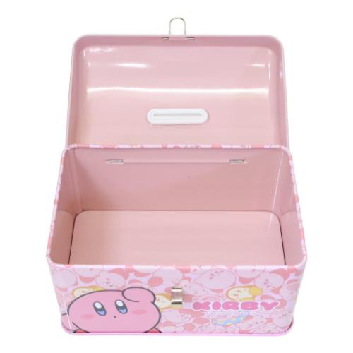 星のカービィ カギ付き缶バンク 貯金箱 むぎゅっとカービィ