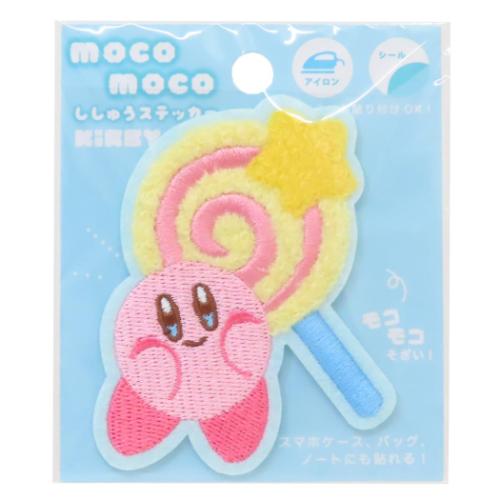 星のカービィ キャラクター ワッペン モコモコ刺繍ステッカー 無敵