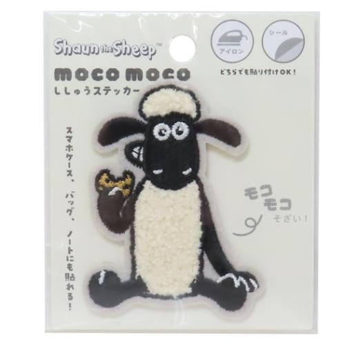 ワッペン モコモコ刺繍ステッカー ひつじのショーン クッキー ティーズファクトリー 手芸用品 キャラクター