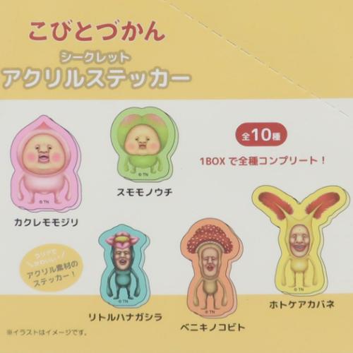 シークレットアクリルステッカー 全10種 ステッカー こびとづか