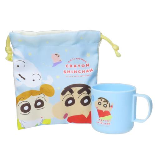 クレヨンしんちゃん グッズ 巾着袋 アニメキャラクター プラコップ＆巾着セット あっぷっぷ！