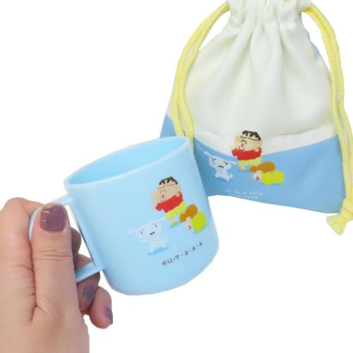 クレヨンしんちゃん グッズ 巾着袋 アニメキャラクター プラコップ＆巾着セット あっぷっぷ！
