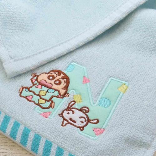 クレヨンしんちゃん イニシャルタオル ハンドタオル パジャマ N アニメキャラクター