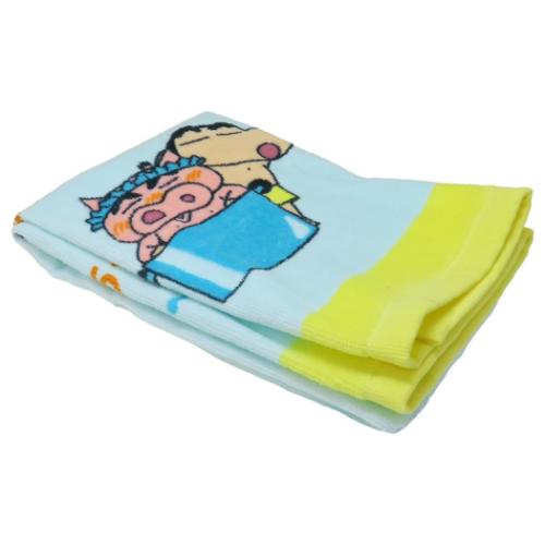 クレヨンしんちゃん アニメキャラクター バスタオル ミニバスタオル 銭湯しんちゃん緑 グッズ