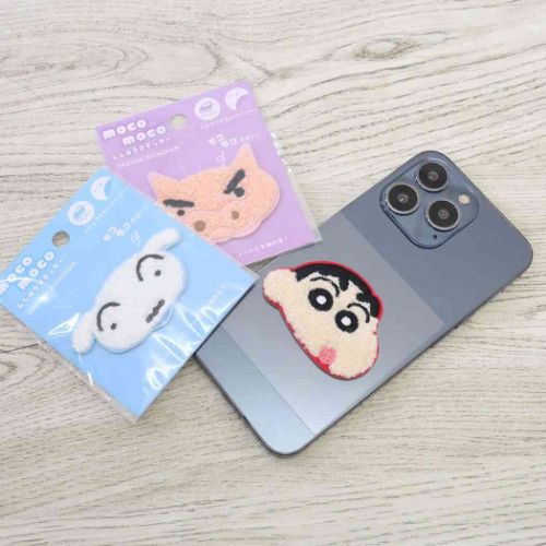 ワッペン モコモコ刺繍ステッカー シロ クレヨンしんちゃん ティーズ